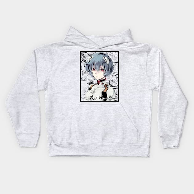 Rei Ayanami Kids Hoodie by Kaniart